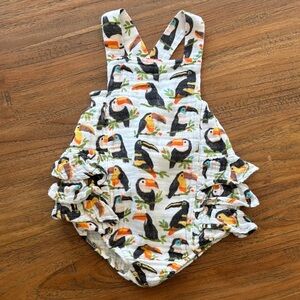 Baby Girl Tullabee Muslin Toucan Romper